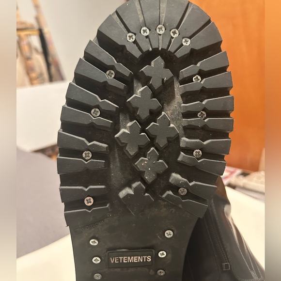 RARE Vetements Combat Boots Size 13 steel toe heavy duty - Picture 9 of 10